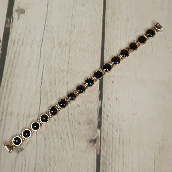 Liz Claiborne LC Reversible Bracelet Black, Gold tone and Silver tone - Picture 2 of 8